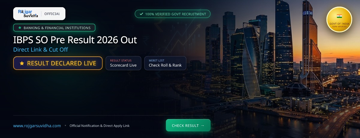 IBPS SO Pre Result 2026 Out: Direct Link & Cut Off