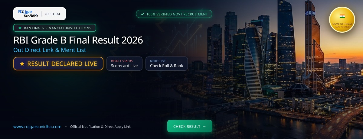 RBI Grade B Final Result 2026 Out Direct Link & Merit List